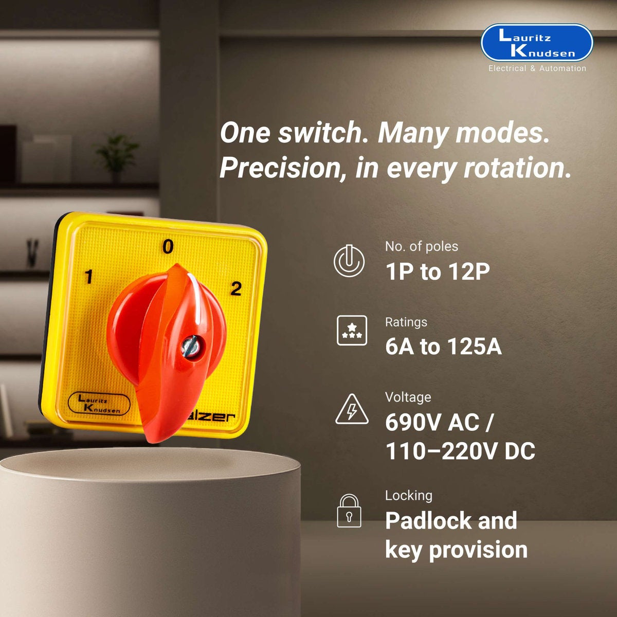 Lauritz Knudsen Change Over Switches 6A 2Pole 2 Way