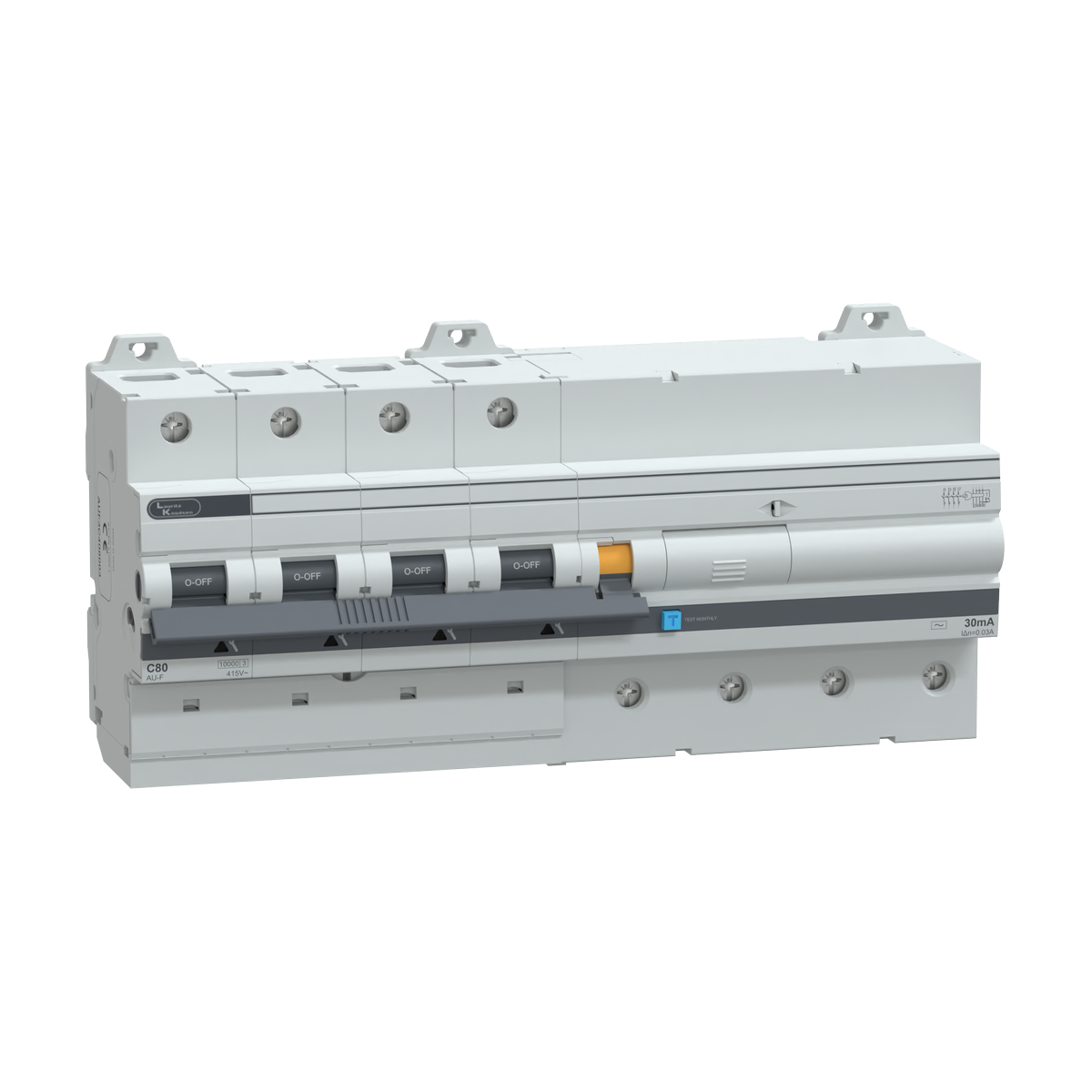 Lauritz Knudsen AU RCBO 80A FP 415V AC 10kA 30mA C Curve 