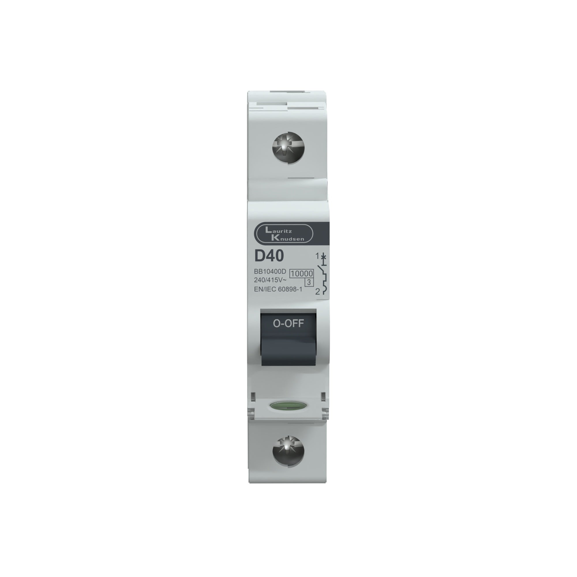 Lauritz Knudsen EXORA, MCB, 1 Pole, 240V AC, 10kA, D Curve, 40A