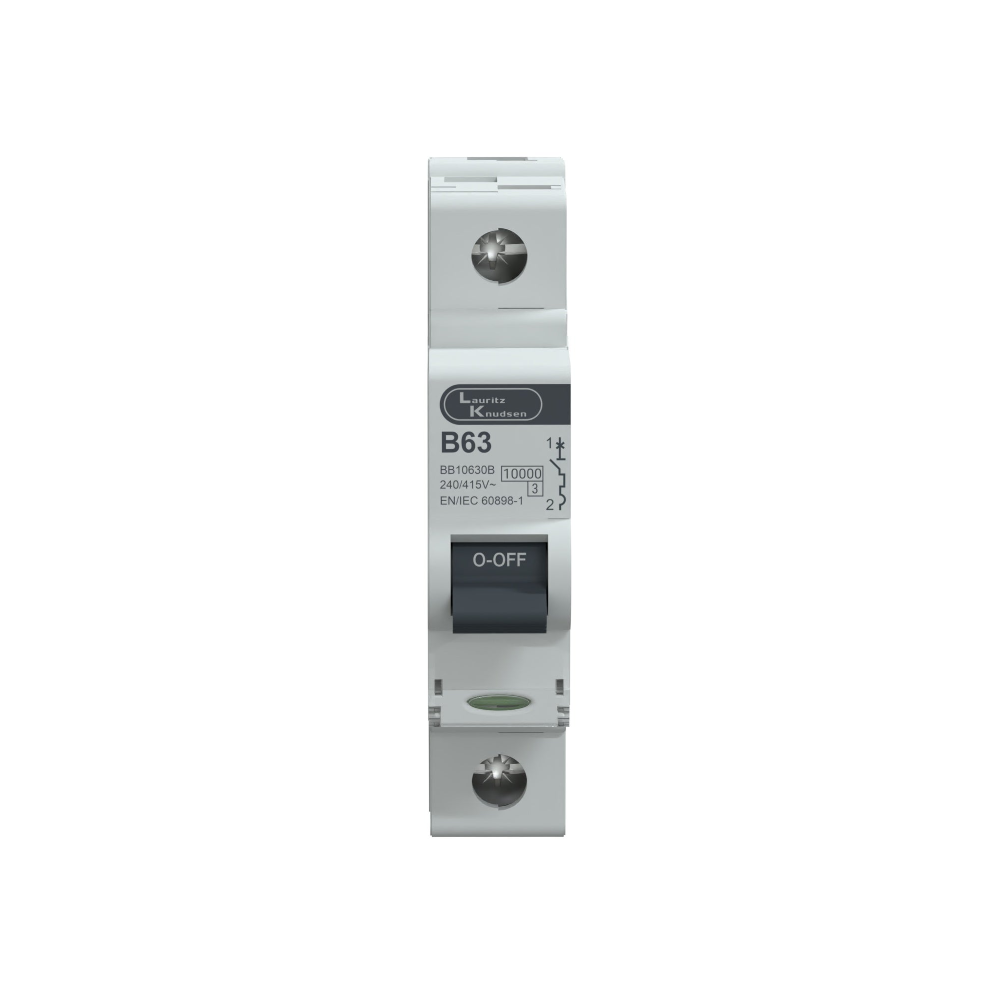 Lauritz Knudsen EXORA, MCB, 1 Pole, 240V AC, 10kA, B Curve, 63A