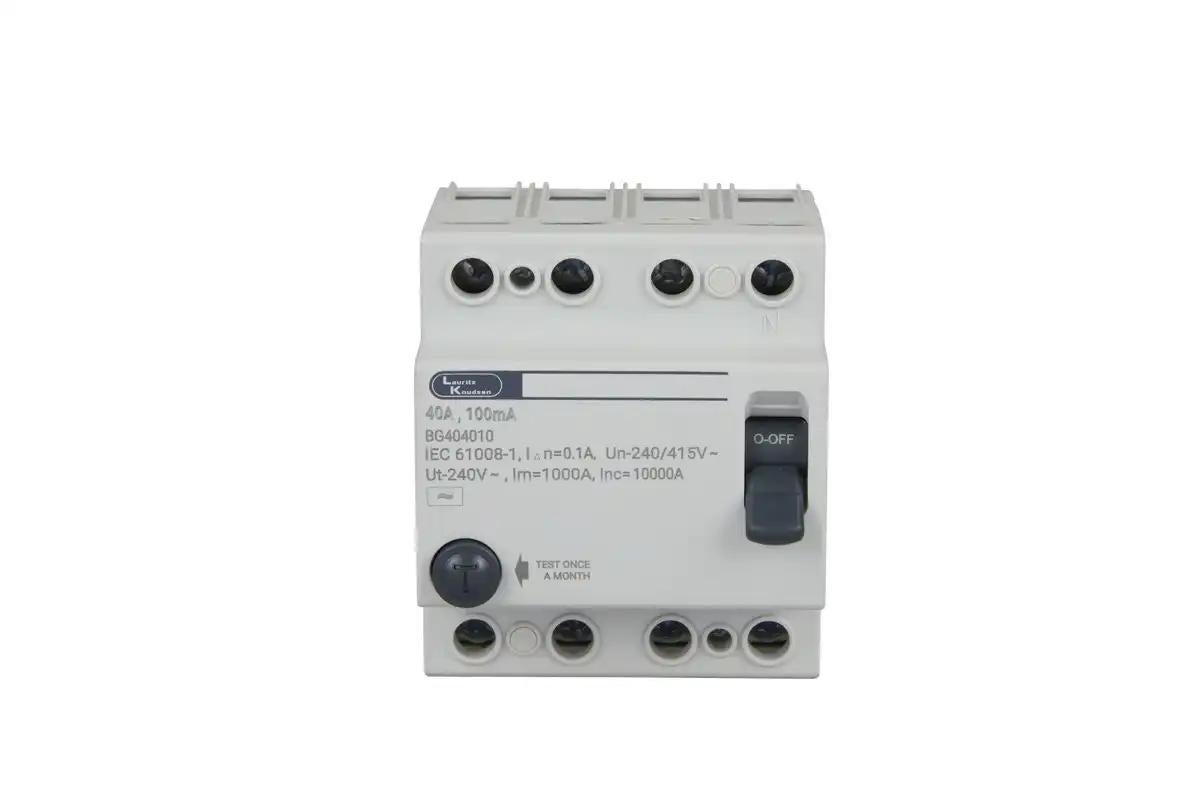 Lauritz Knudsen EXORA, RCCB, 4 Pole, 415V AC, 100mA, 40A