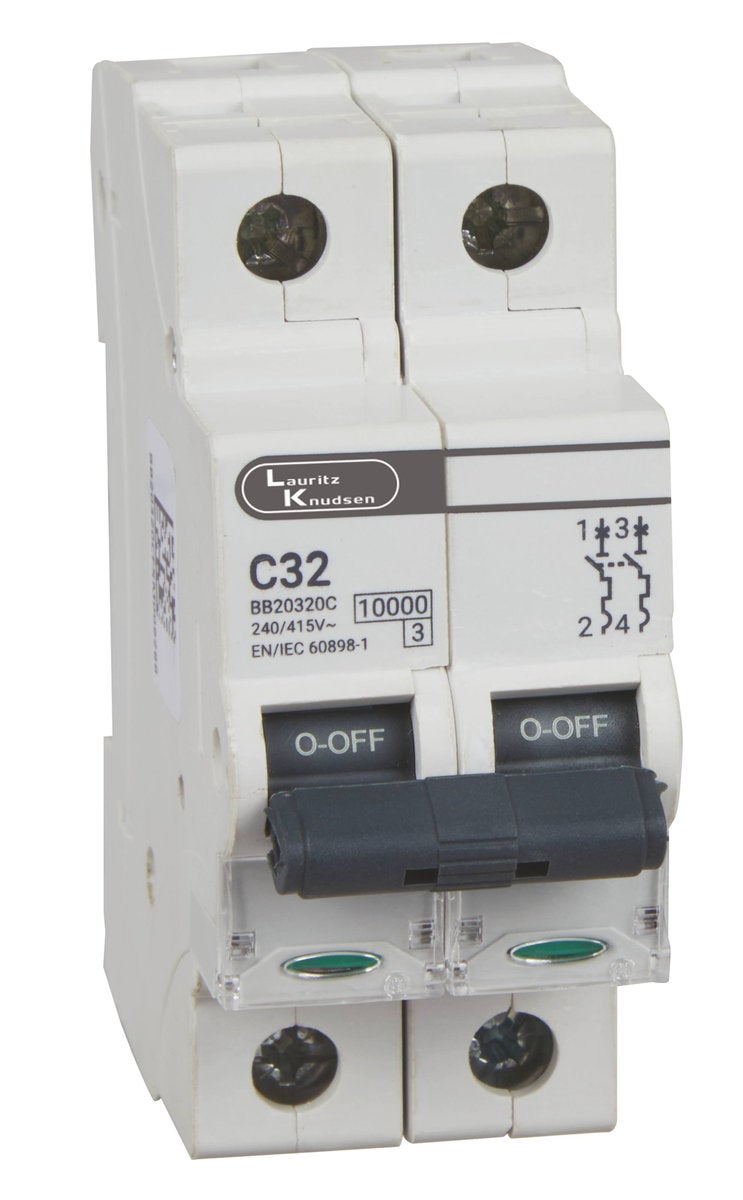 EXORA Combo MCBs - 16A DP 240V AC 10kA C Curve+16A DP 500V DC 10kA C Curve