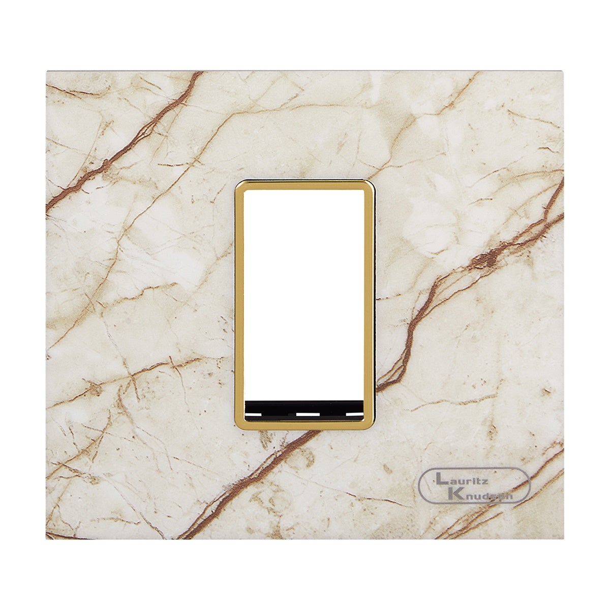 Lauritz Knudsen Entice Modular Switch Marble Plates | 1 Module | With Grid Frames | With Marble Finish (Mystic)