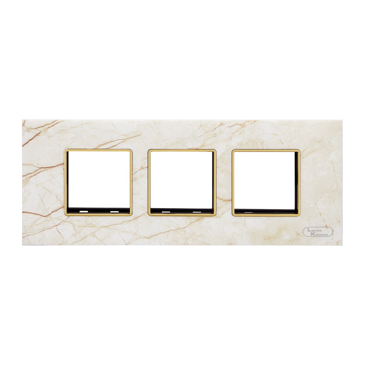 Lauritz Knudsen Entice Modular Switch Marble Plates | 6 Module | With Grid Frames | With Marble Finish (Mystic)