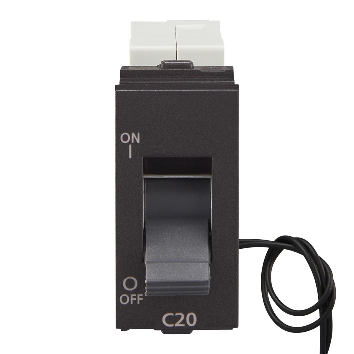 Lauritz Knudsen Englaze Mini MCB, 1 Pole, 3kA Breaking Capacity, 20A| MCB for Home & Office (Mountain Grey)