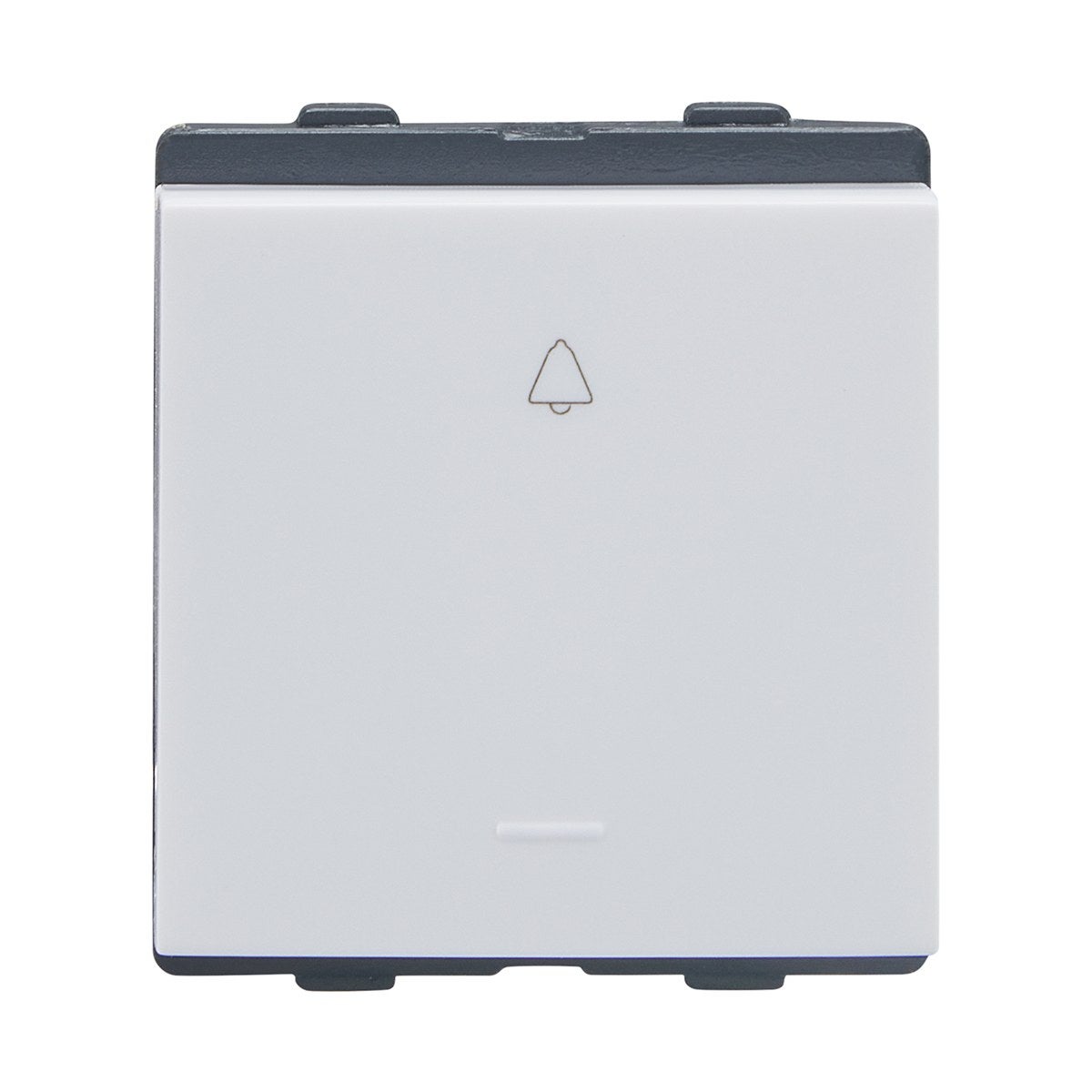 Lauritz Knudsen Englaze Bell Push, 10AX | 2 Module | Soft Feel | ISI Certified (Snow White)