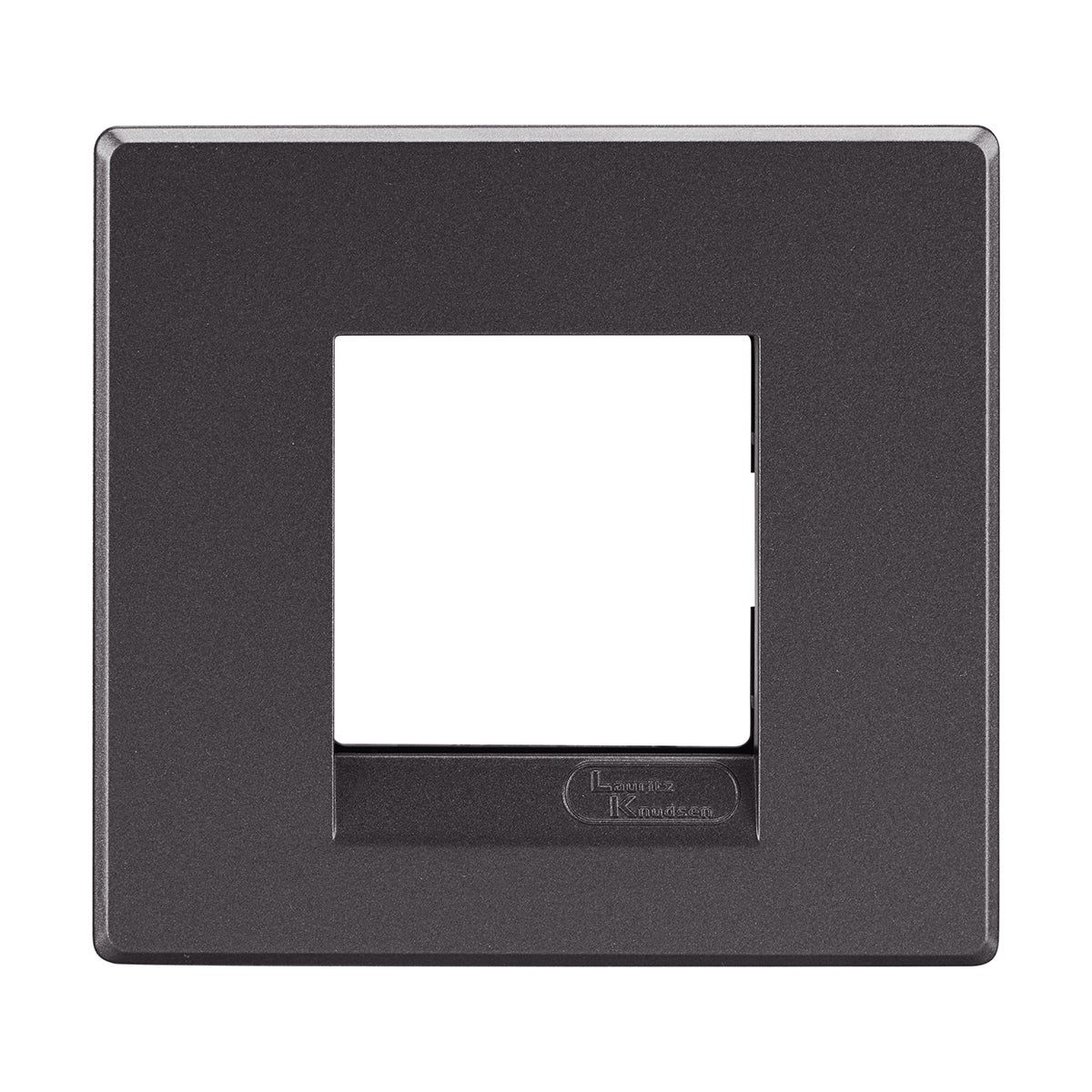 Lauritz Knudsen Englaze Modular Switch Cover Plates | 2 Module | With Grid Frames (Mountain Grey)
