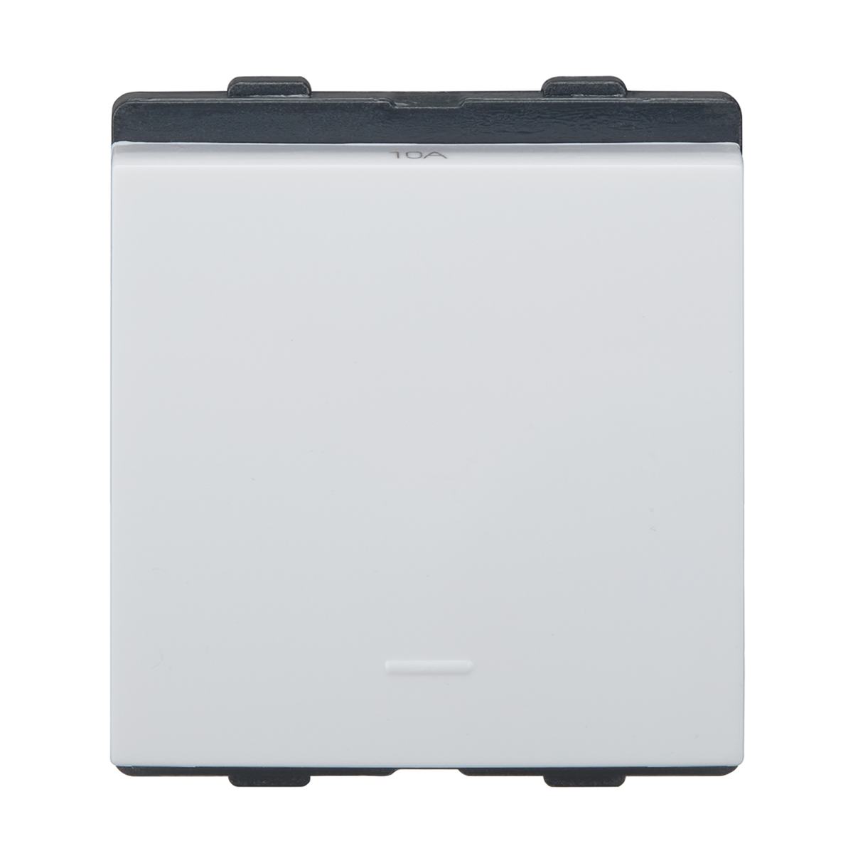 Lauritz Knudsen Englaze Switch, 10AX | 1-Way | 2 Module | Mega Switch | ISI Certified (Snow White)