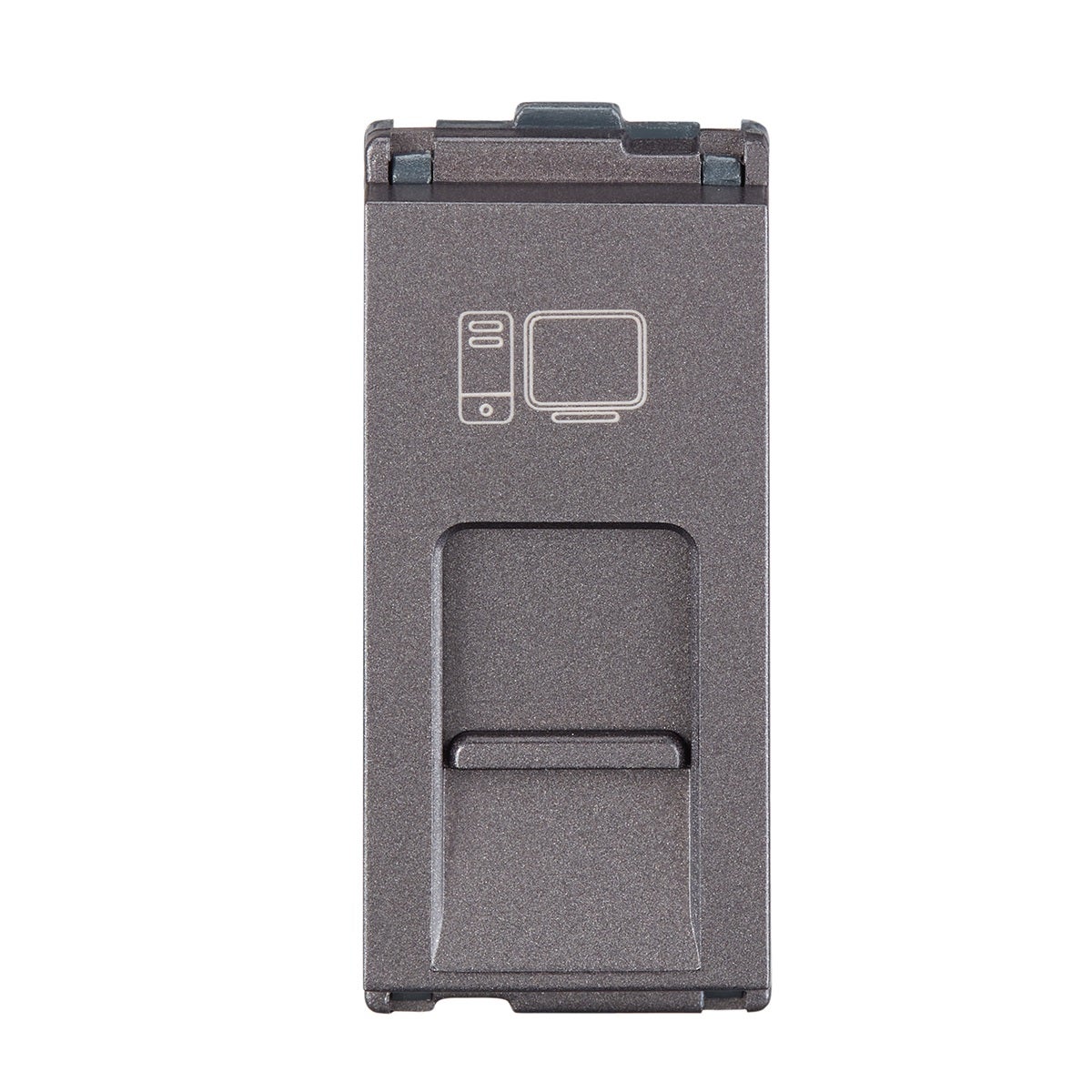Lauritz Knudsen Englaze Rj 45 Cat 6A Shuttered M Grey