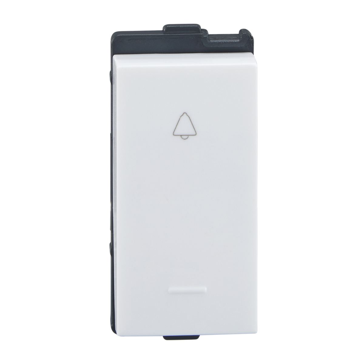 Lauritz Knudsen Englaze Switch, 16AX | 1-Way | Soft Feel Switch | 1 Module | ISI Certified (Snow White)