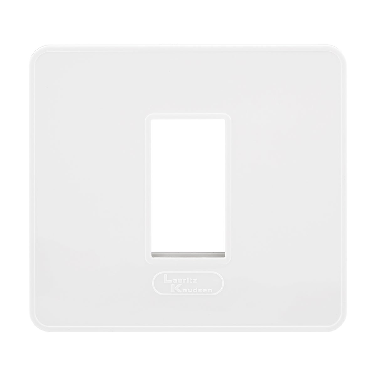 Lauritz Knudsen enGem Cover Plates | 1 Module | with Grid Frames | Clean & elegant finish | White Color