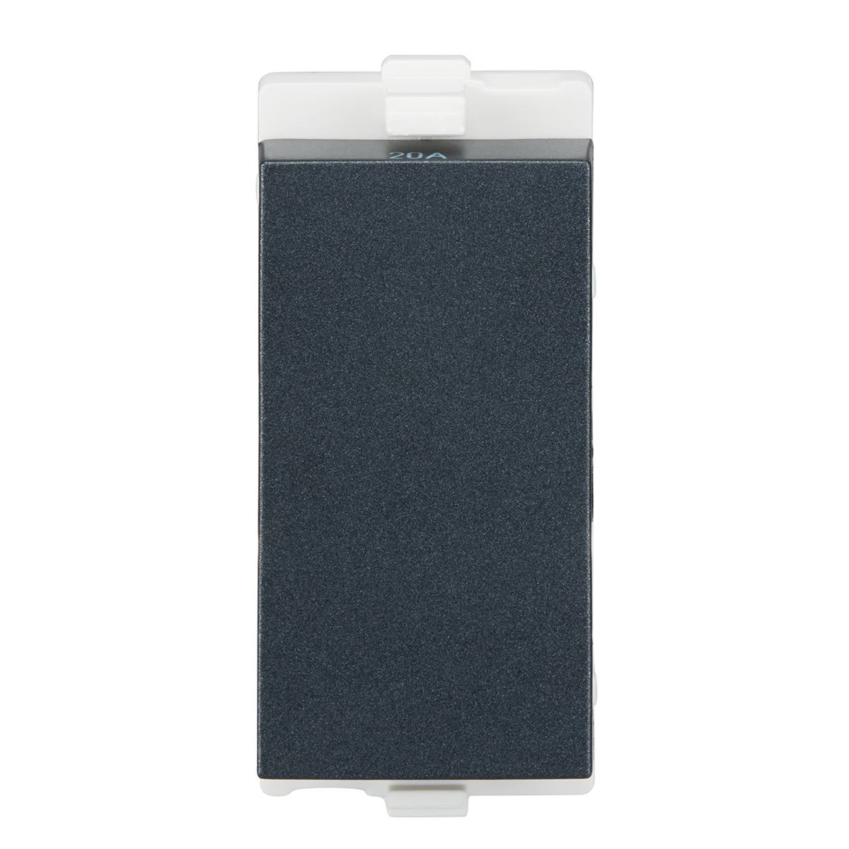 Lauritz Knudsen enGem Switch, 20AX | 1-Way | 1 Module | ISI Certified | Reliable & smooth switching operation | Stone Grey Color