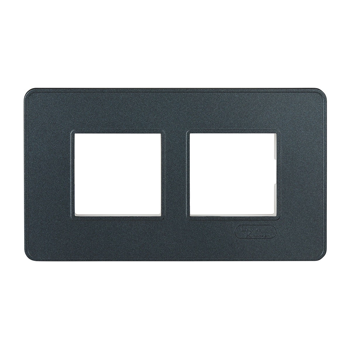 Lauritz Knudsen enGem Cover Plates | 4 Module | with Grid Frames | Clean & elegant finish | Stone Grey Color