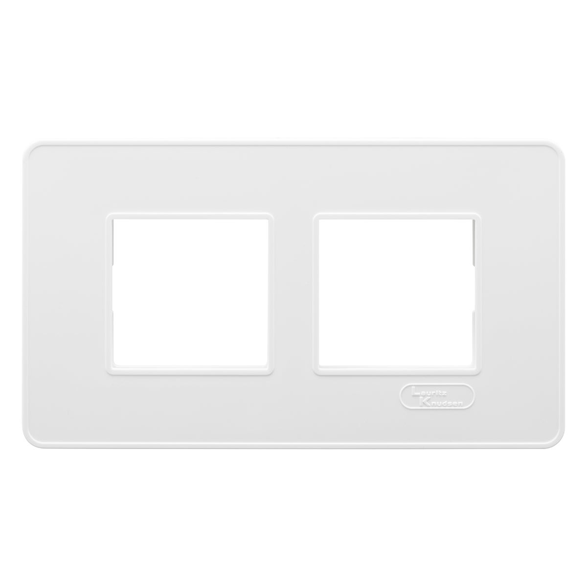 Lauritz Knudsen enGem Cover Plates | 4 Module | with Grid Frames | Clean & elegant finish | White Color