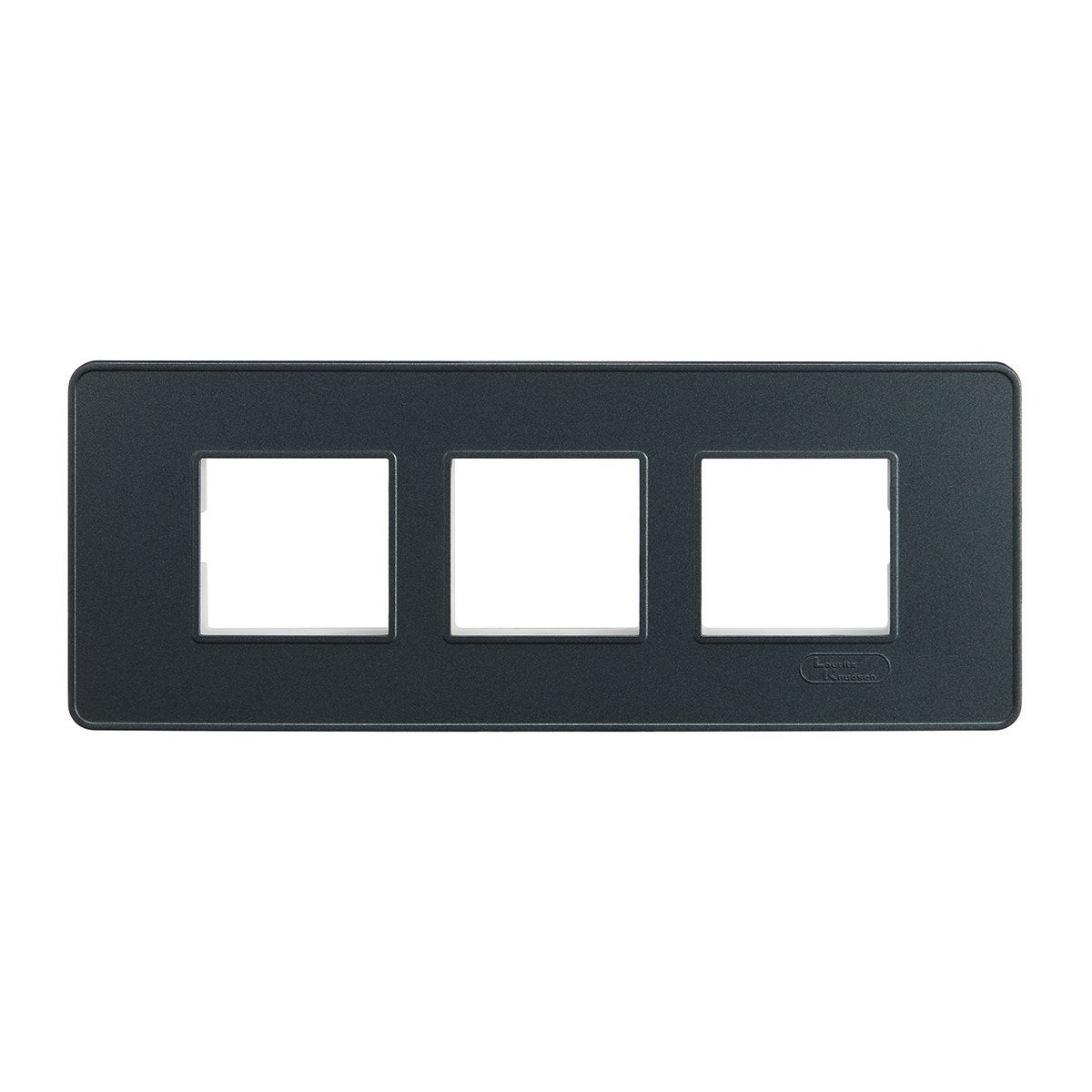 Lauritz Knudsen enGem Cover Plates | 6 Module | with Grid Frames | Clean & elegant finish | Stone Grey Color