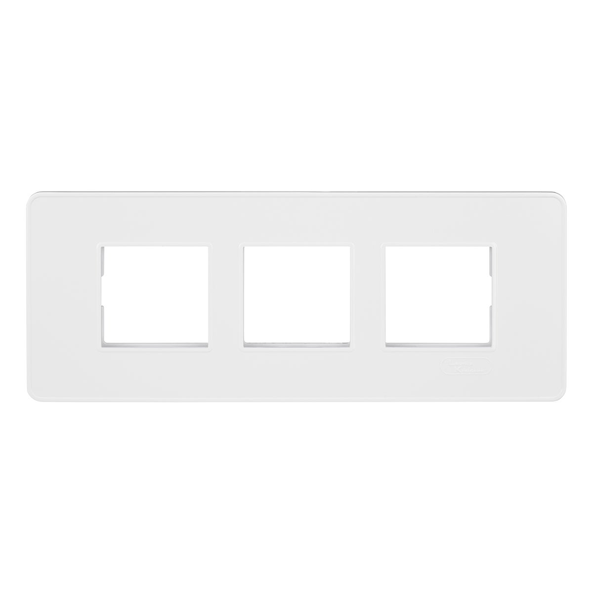 Lauritz Knudsen enGem Cover Plates | 6 Module | with Grid Frames | Clean & elegant finish | White Color