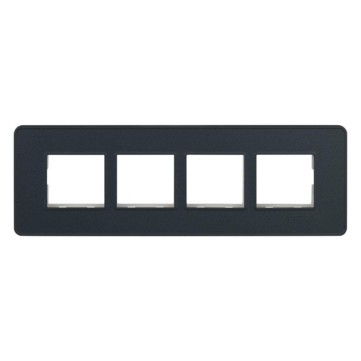 Lauritz Knudsen enGem Cover Plates | 8 Module | with Grid Frames | Horizontal| Clean & elegant finish | Stone Grey Color