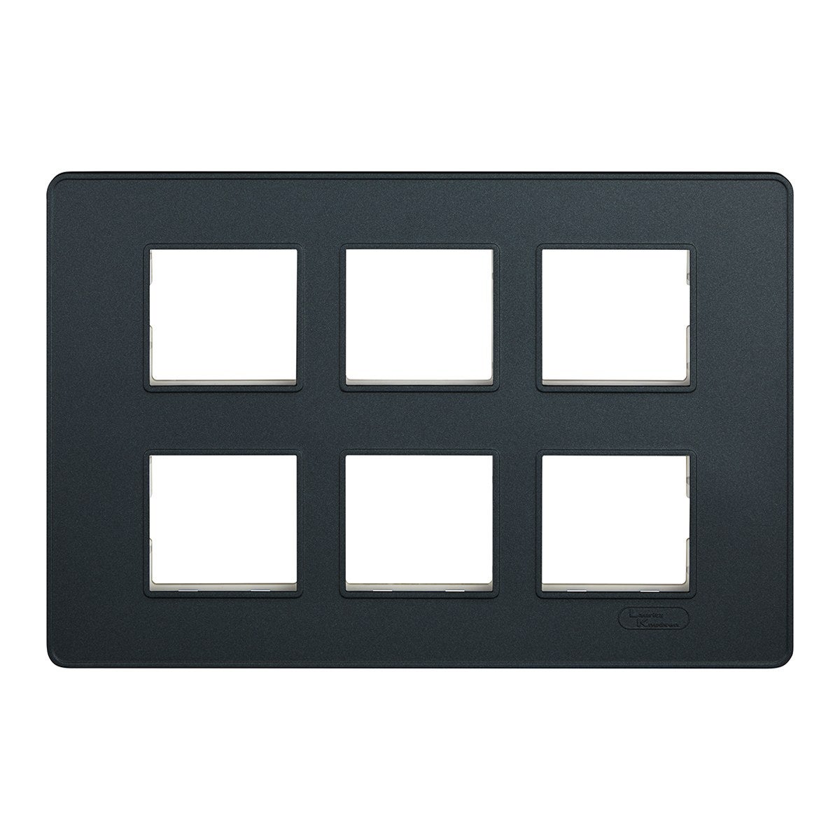 Lauritz Knudsen enGem Cover Plates | 12 Module | with Grid Frames | Clean & elegant finish | Stone Grey Color
