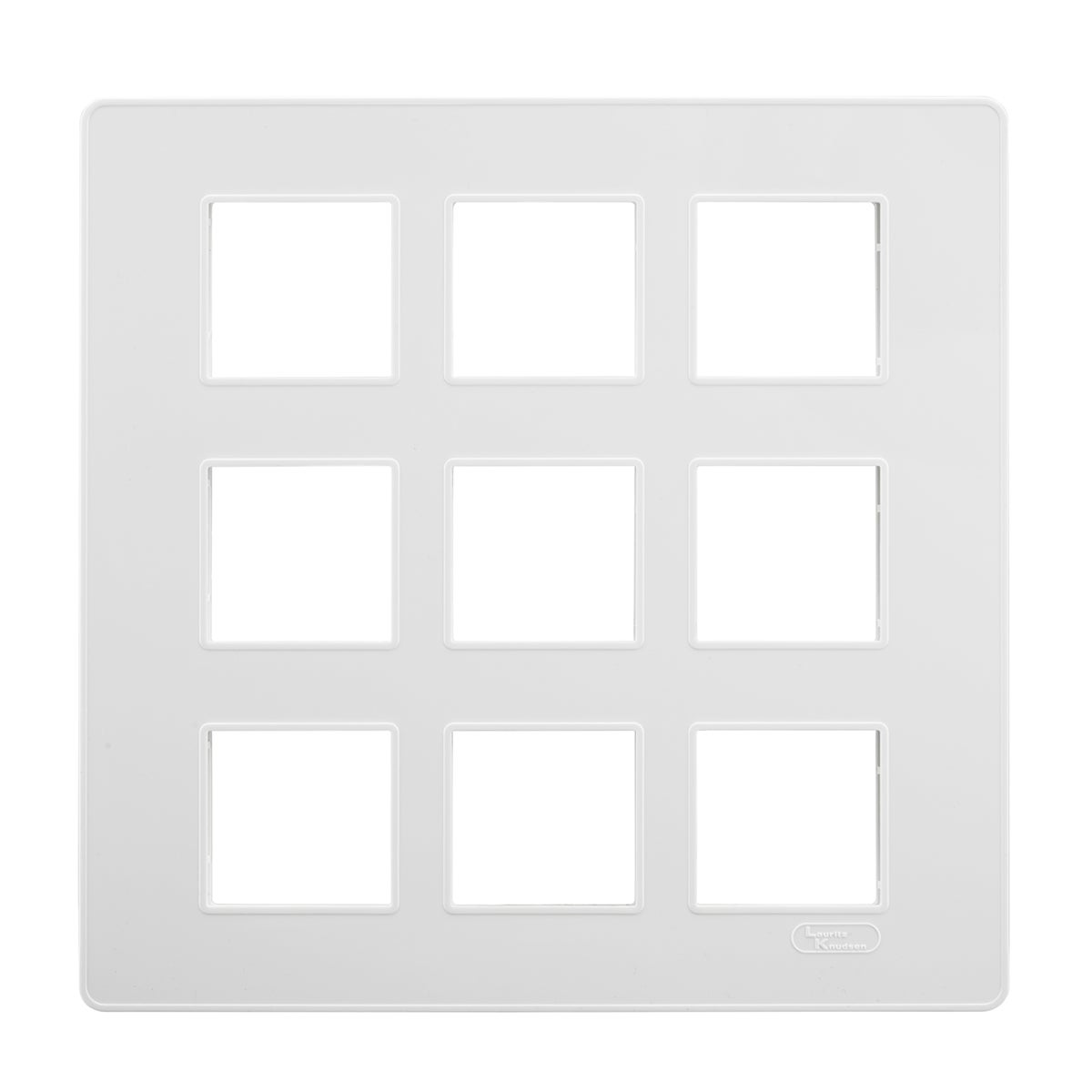 Lauritz Knudsen enGem Cover Plates | 18 Module | with Grid Frames | Clean & elegant finish | White Color