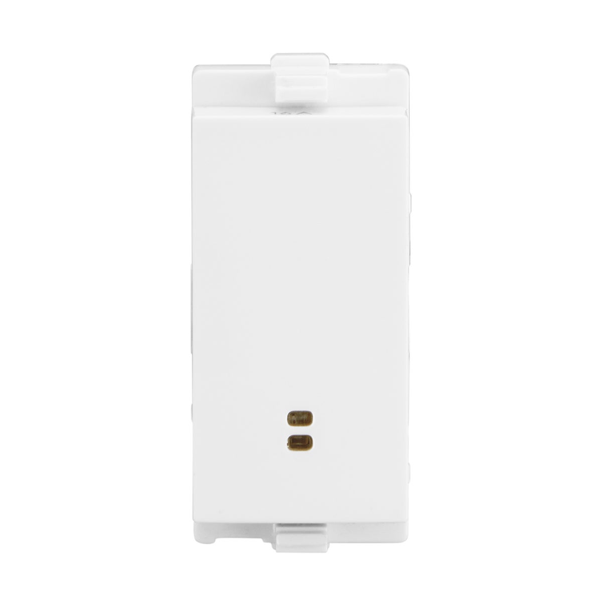 Lauritz Knudsen enGem Switch, 16AX | 1-Way with Indicator | 1 Module| ISI Certified | Reliable & smooth switching operation | White Color