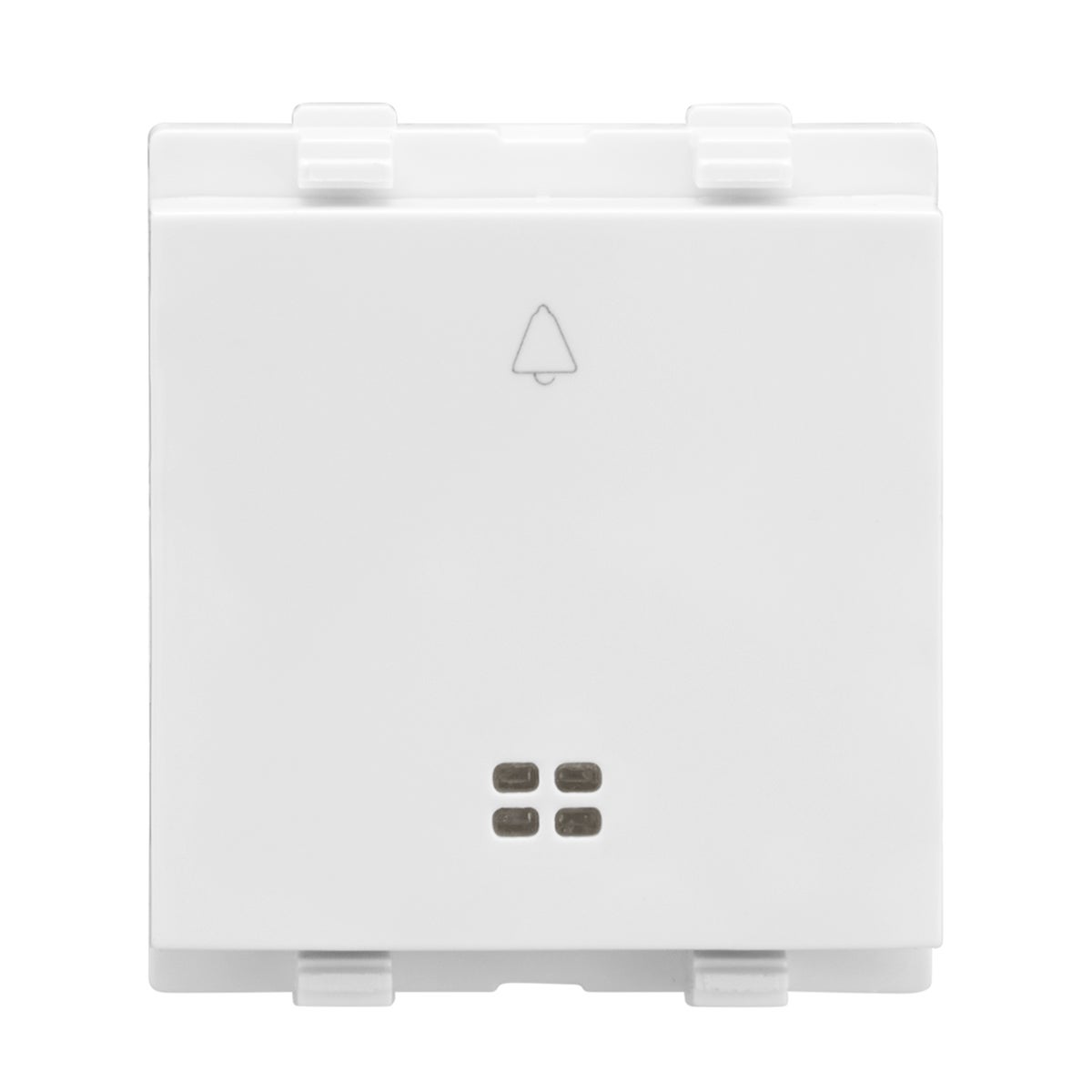 Lauritz Knudsen enGem Bell Push, 6AX with Indicator | 2 Module | ISI Certified | Smooth & quick press action | White Color