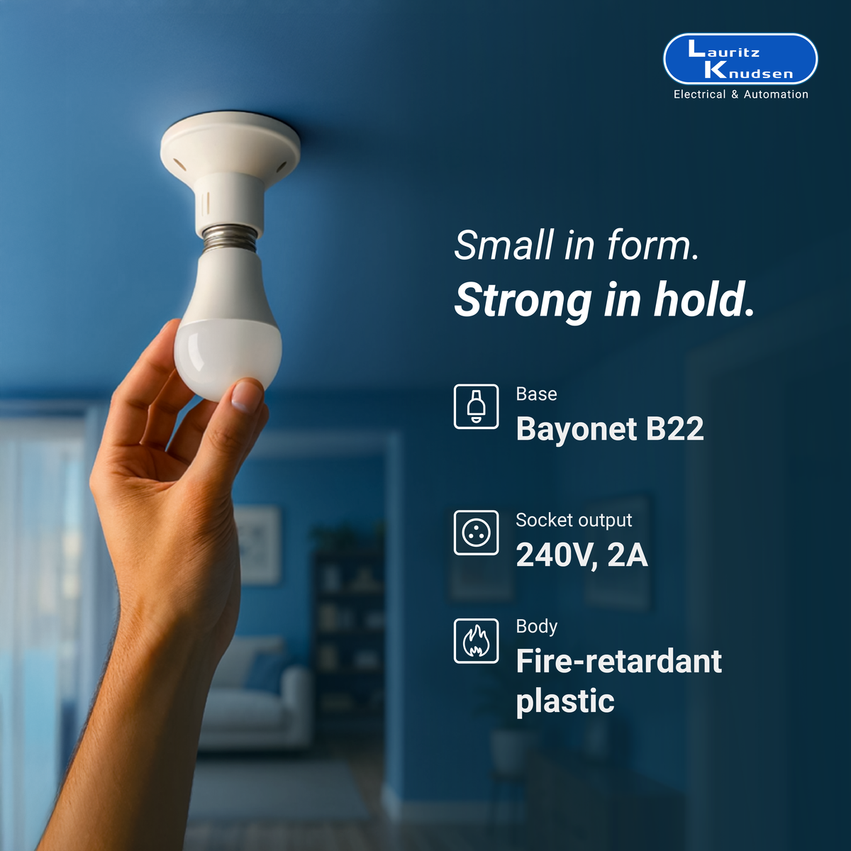 Lauritz Knudsen Lamp Holder Batten Type