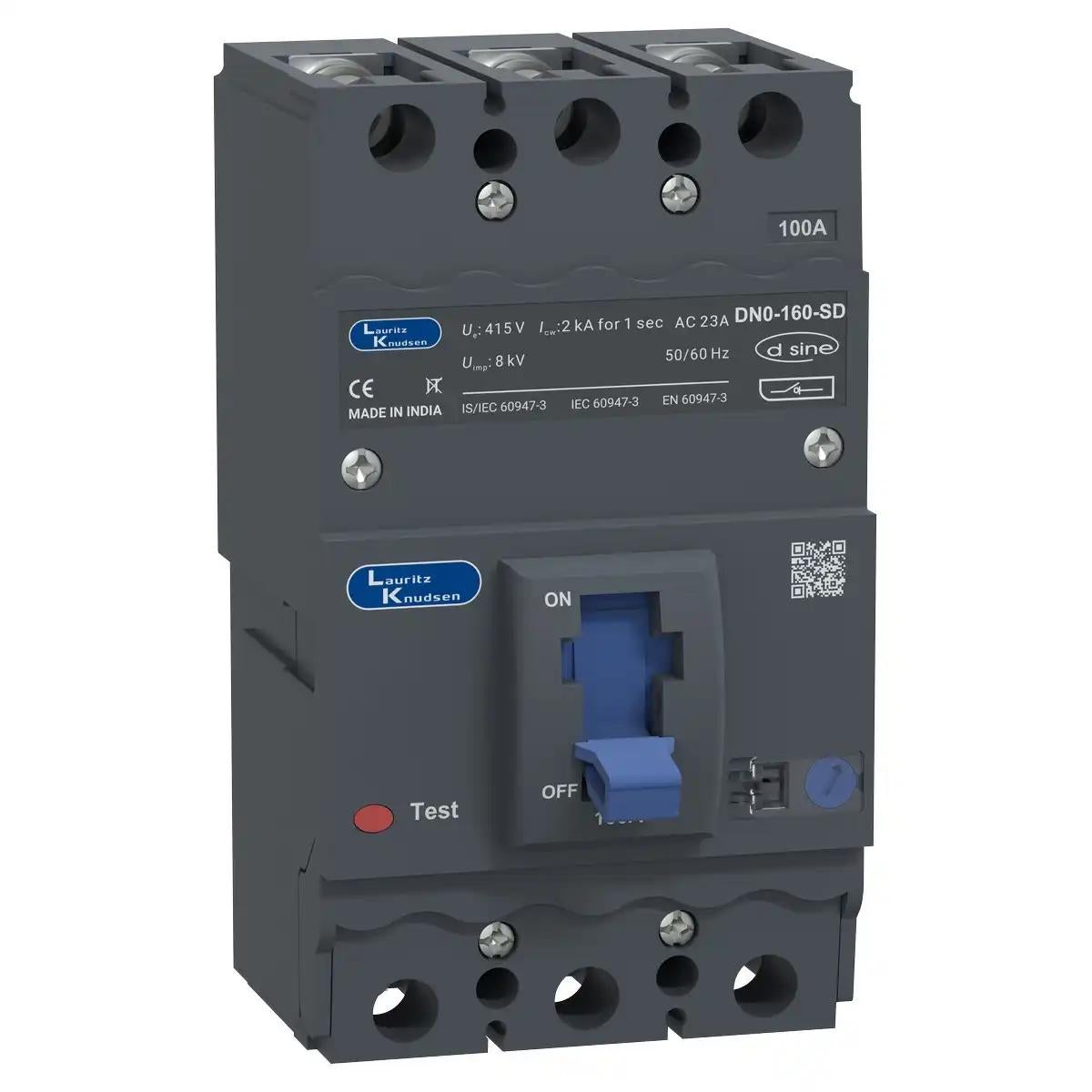 DN0SD MCCB 100 3P 415V AC - SD 50/60 Hz