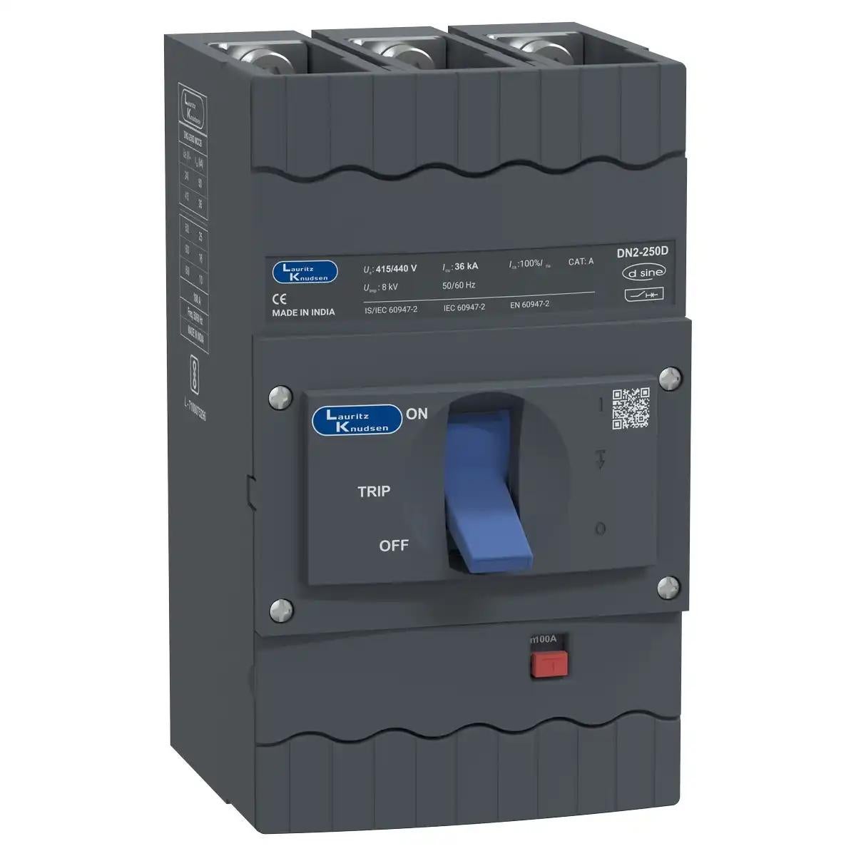 DN2D MCCB 100 3P 415V AC 36kA MTX1.0 50/60 Hz