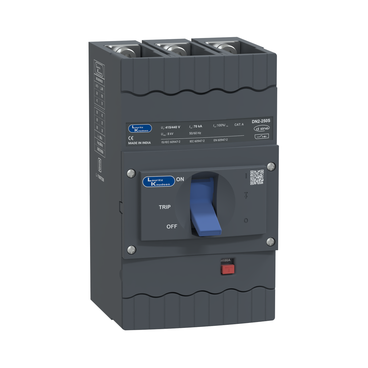 Lauritz Knudsen DN2S MCCB 100 3P 415V AC 70kA MTX2.0 50/60 Hz