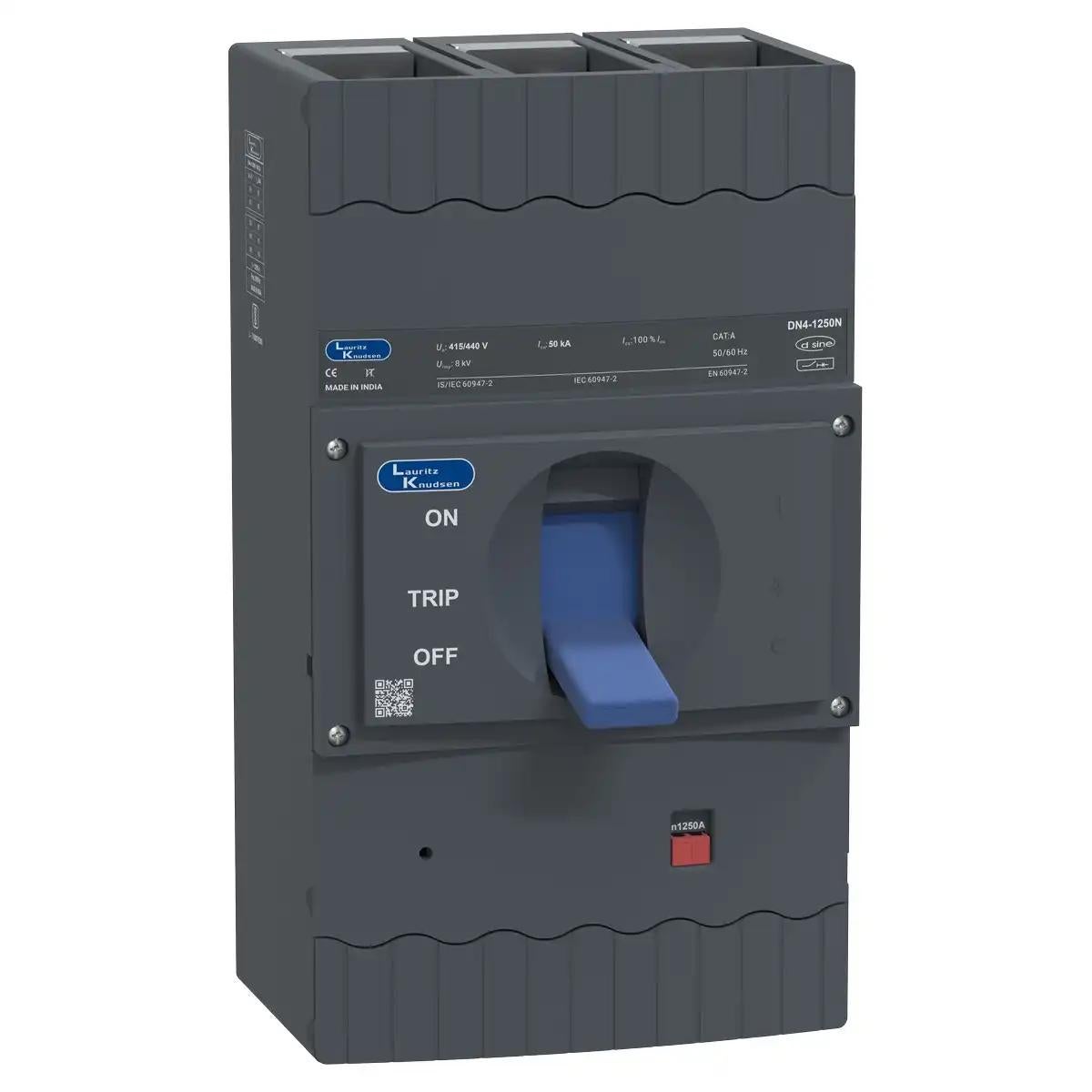 DN4N MCCB 1250 3P 415V AC 50kA MTX1.0 50/60 Hz