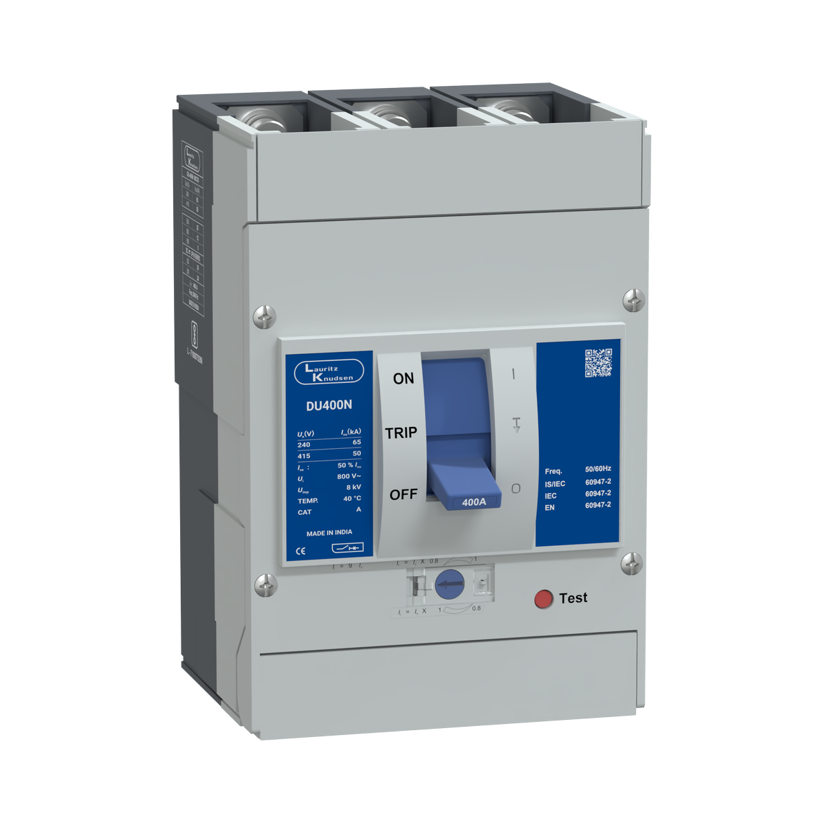 Lauritz Knudsen DU400N MCCB 400A 3P 415V AC 50kA Thermal Magnetic 50/60 Hz