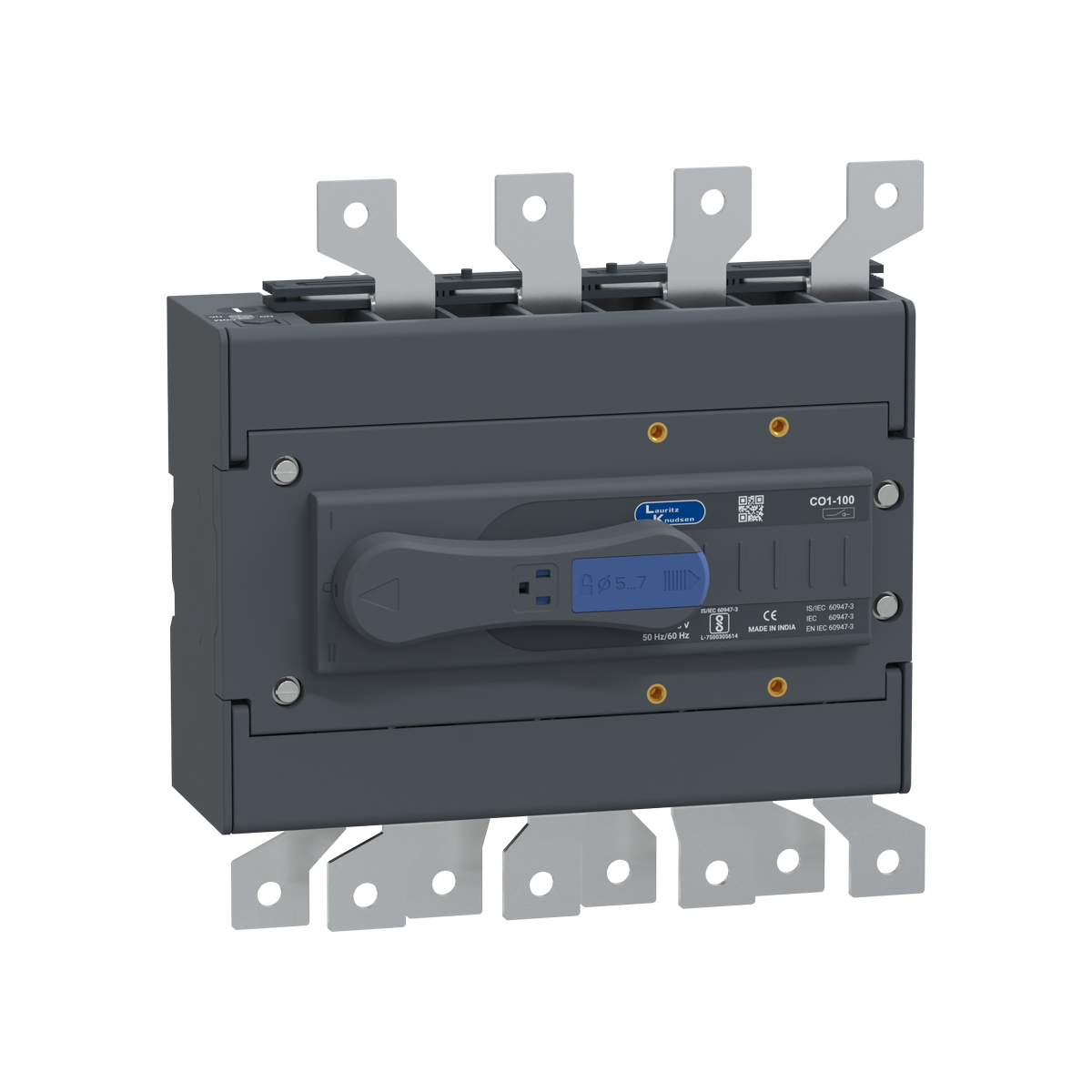 Lauritz Knudsen C-Line Manual Changeover Switch FR1 100A 4P 415V AC Open Execution Direct Handle