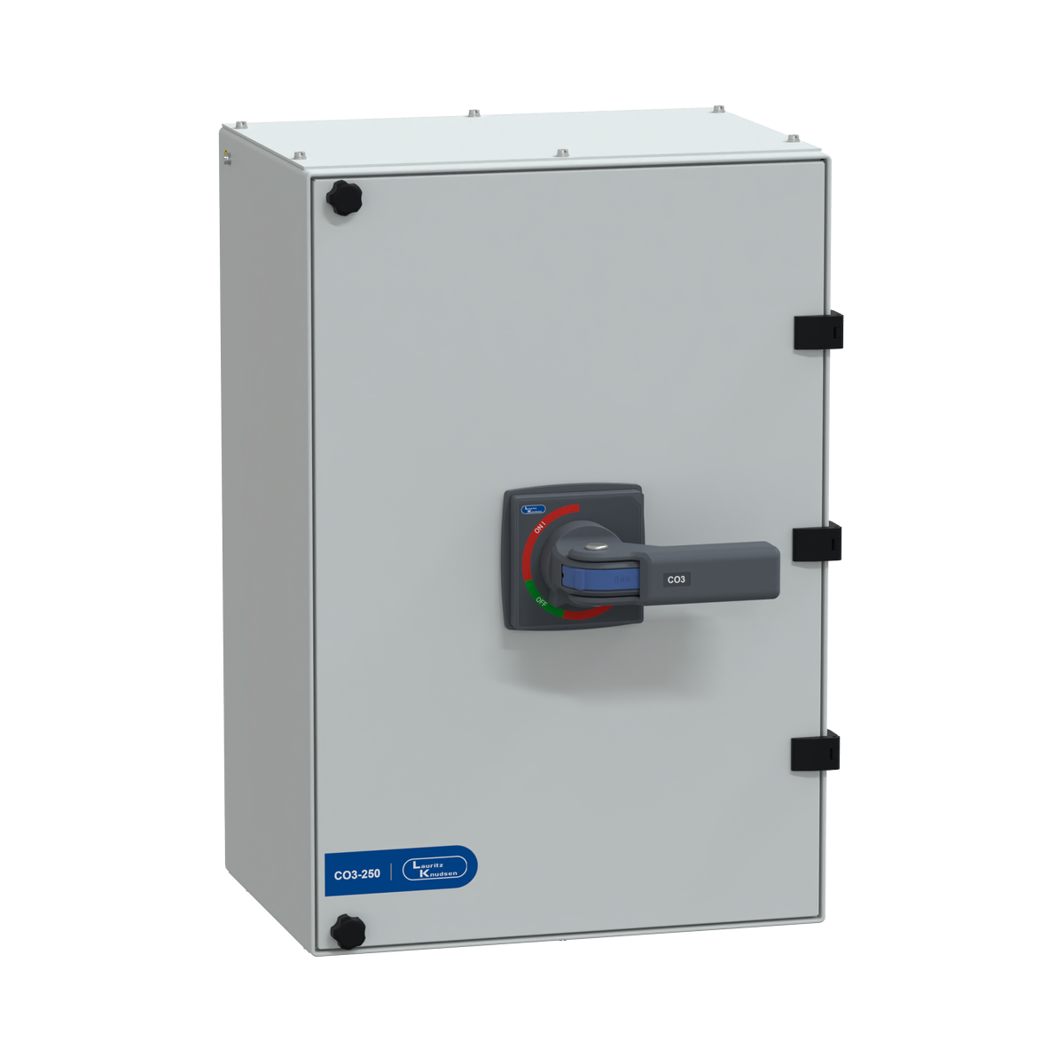 Lauritz Knudsen C-Line Manual Changeover Switch FR3 250A 4P 415V AC SS Enclosure Extended Handle