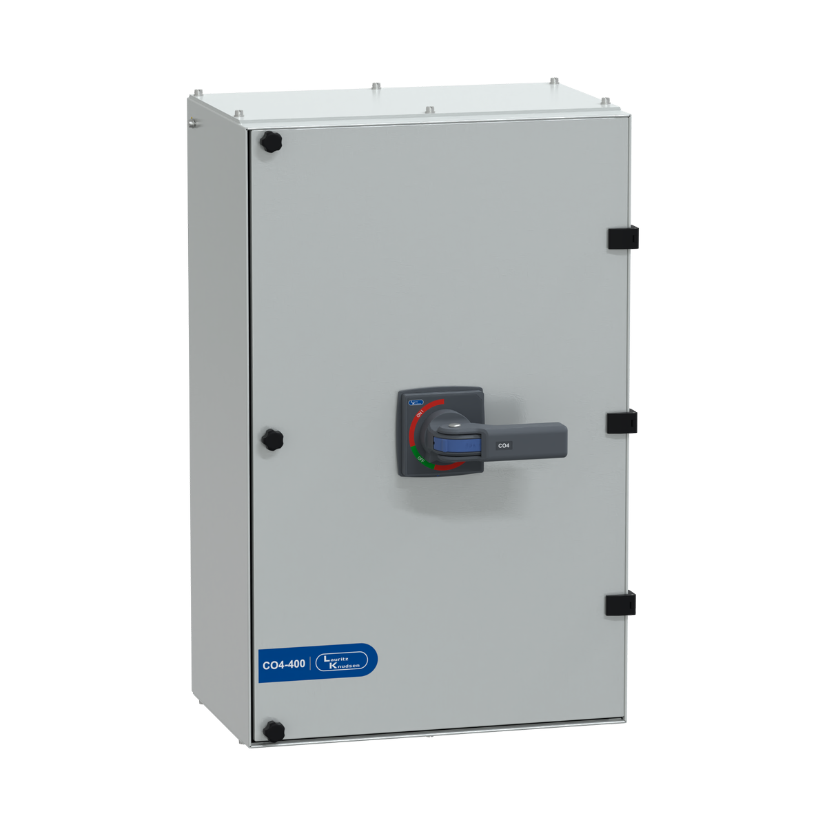 Lauritz Knudsen C-Line Manual Changeover Switch FR4 400A 4P 415V AC SS Enclosure Extended Handle