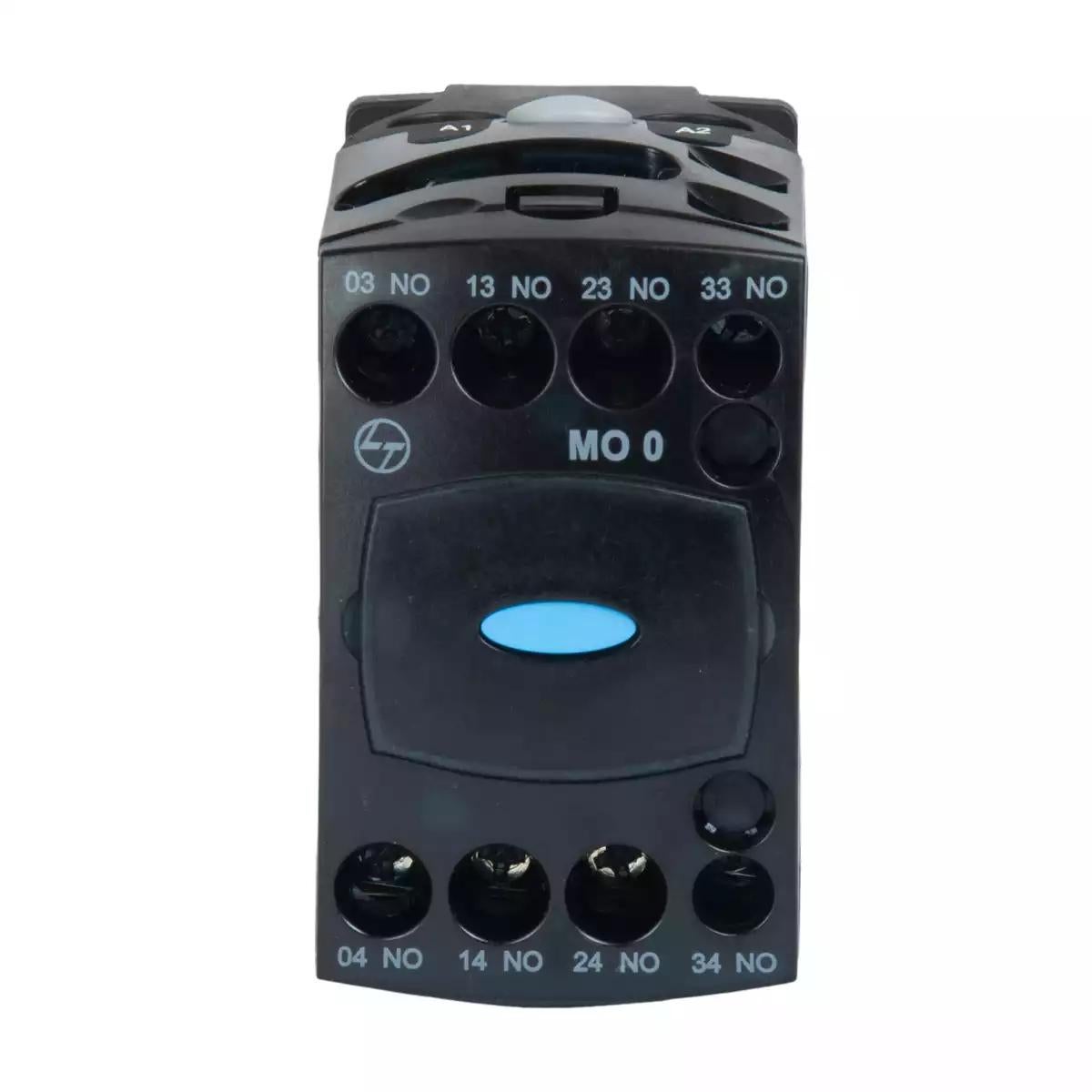 MO0 Control Contactor 4A 4P 415V AC 4NO AC-15 24V AC Coil 50/60 Hz
