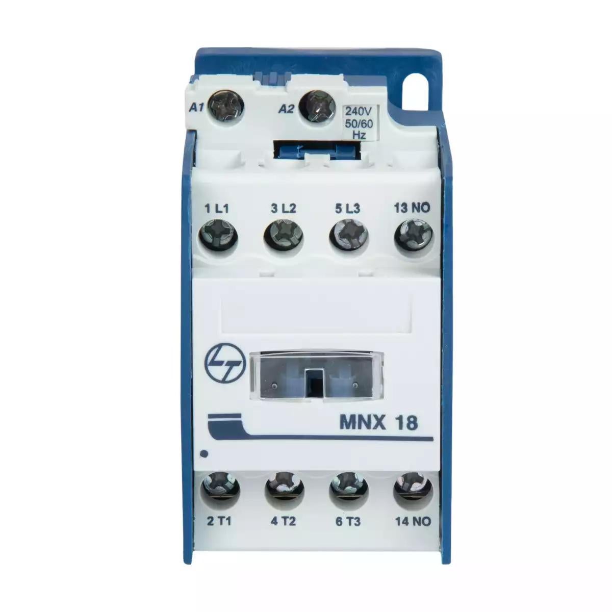 MNX Contactor 18A 3P 415V AC In Built 1NC AC-3 240V AC Coil 50/60 Hz