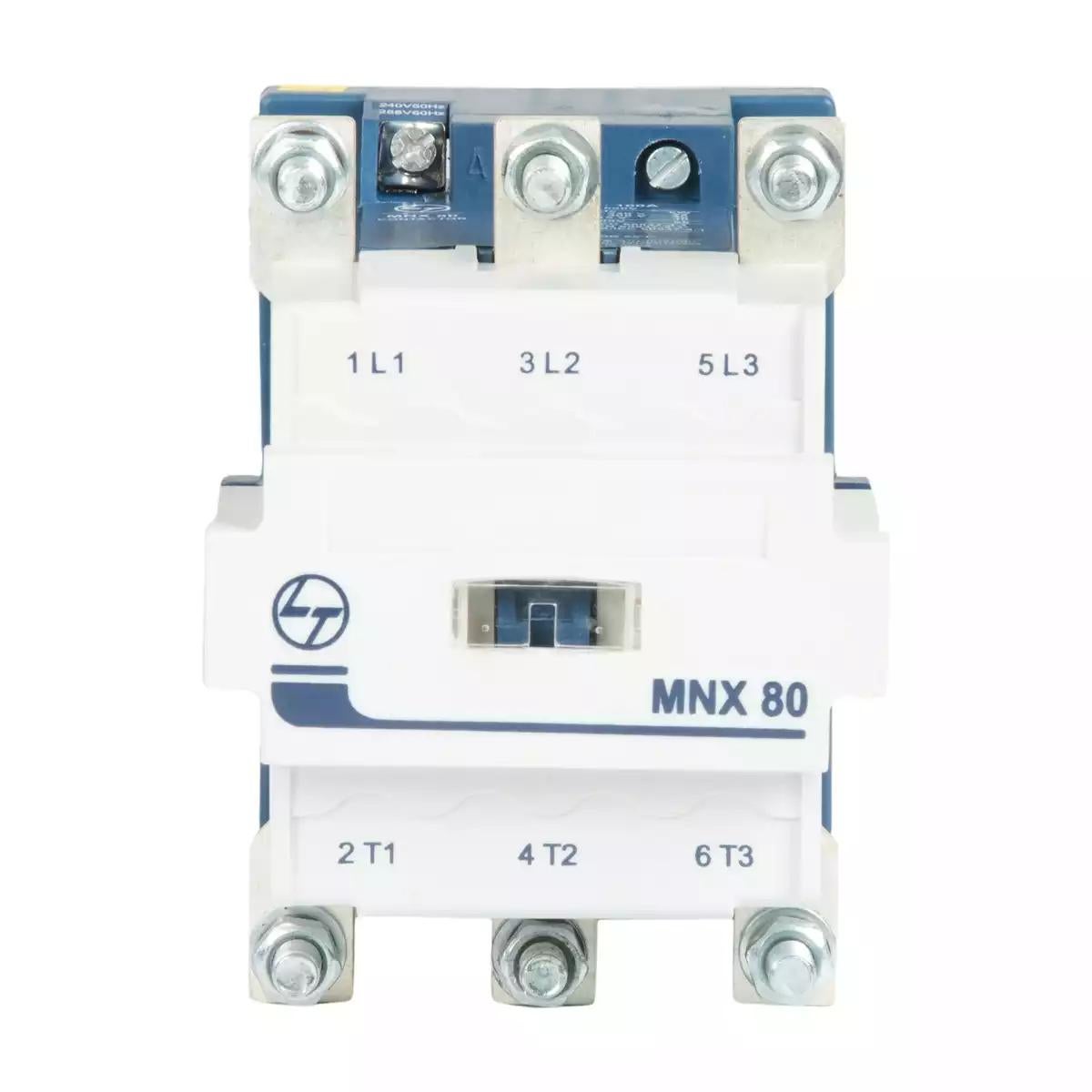 MNX Contactor 80A 3P 415V AC AC-3 24V AC Coil 50/60 Hz