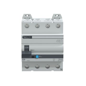 Lauritz Knudsen AU Standard RCCB, 4 Pole, Adi 30mA, 63A, 415V | for Household to Industrial applications | Prevents Unauthorized Access | Earth Leakage Fault Indication | with Added Immunity