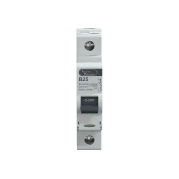 Lauritz Knudsen EXORA, MCB, 1 Pole, 240V AC, 10kA, B Curve, 25A