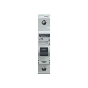 Lauritz Knudsen EXORA, MCB, 1 Pole, 240V AC, 10kA, C Curve, 25A