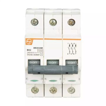 EXORA MCB 32A TP 415V AC 10kA B Curve
