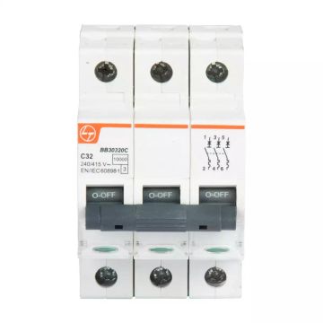 EXORA MCB 32A TP 415V AC 10kA C Curve