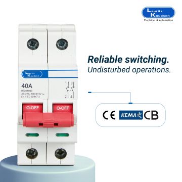 Lauritz Knudsen Isolator, 40A | 2 Pole | Higher Life | 240V AC | CE Marked