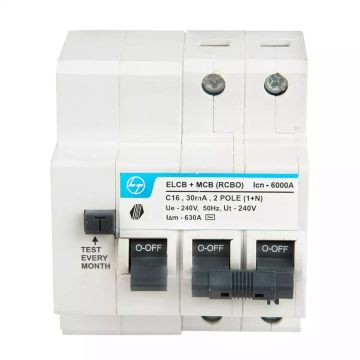 Tripper RCBO(EL+MCB) 6A DP 240V AC 6kA 30mA C Curve
