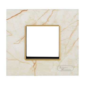 Lauritz Knudsen Entice Modular Switch Marble Plates | 2 Module | With Grid Frames | With Marble Finish (Mystic)