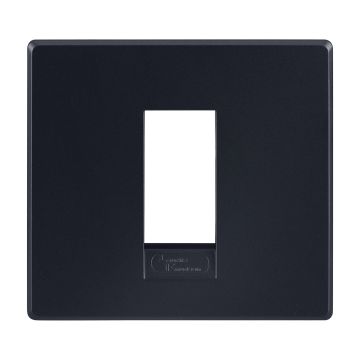 Lauritz Knudsen Englaze 1 Module Plate Sparkle Black