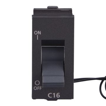 Lauritz Knudsen Englaze Mini MCB, 1 Pole, 3kA Breaking Capacity, 16A| MCB for Home & Office (Mountain Grey)