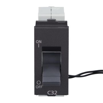 Lauritz Knudsen Englaze Mini MCB, 1 Pole, 3kA Breaking Capacity, 32A| MCB for Home & Office (Mountain Grey)