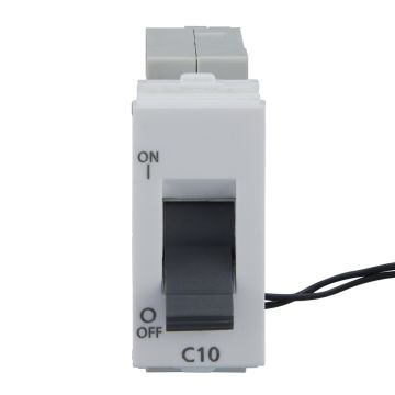 Lauritz Knudsen Englaze Mini MCB, 1 Pole, 3kA Breaking Capacity, 10A| MCB for Home & Office (Snow White)