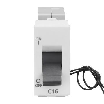 Lauritz Knudsen Englaze Mini MCB, 1 Pole, 3kA Breaking Capacity, 16A| MCB for Home & Office (Snow White)